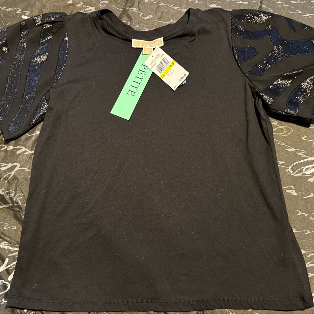Michael Kors Black Petite Top